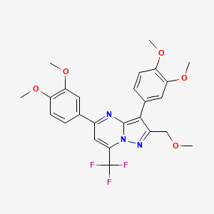 3,5-Bis(3,4-dimethoxyphenyl)-2-(methoxymethyl)-7-(trifluoromethyl)pyrazolo[1,5-a]pyrimidine