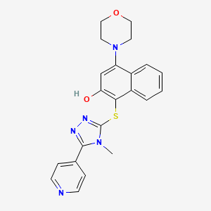 1-{[4-methyl-5-(pyridin-4-yl)-4H-1,2,4-triazol-3-yl]sulfanyl}-4-(morpholin-4-yl)naphthalen-2-ol