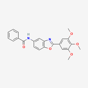 molecular formula C23H20N2O5 B11476909 N-[2-(3,4,5-trimethoxyphenyl)-1,3-benzoxazol-5-yl]benzamide 