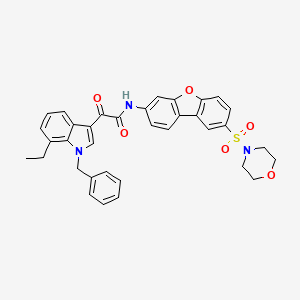 2-(1-benzyl-7-ethyl-1H-indol-3-yl)-N-[8-(morpholin-4-ylsulfonyl)dibenzo[b,d]furan-3-yl]-2-oxoacetamide