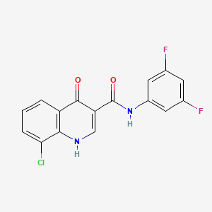 molecular formula C16H9ClF2N2O2 B11476920 8-chloro-N-(3,5-difluorophenyl)-4-hydroxyquinoline-3-carboxamide 