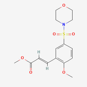 methyl (2E)-3-[2-methoxy-5-(morpholin-4-ylsulfonyl)phenyl]prop-2-enoate