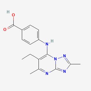 4-[(6-Ethyl-2,5-dimethyl[1,2,4]triazolo[1,5-a]pyrimidin-7-yl)amino]benzoic acid