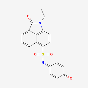 1-ethyl-2-oxo-N-(4-oxocyclohexa-2,5-dien-1-ylidene)-1,2-dihydrobenzo[cd]indole-6-sulfonamide