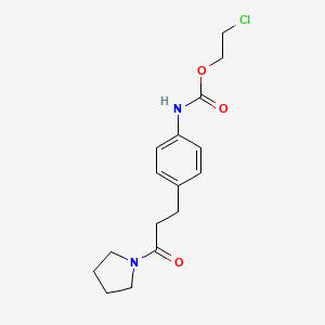 molecular formula C16H21ClN2O3 B11477016 2-Chloroethyl {4-[3-oxo-3-(pyrrolidin-1-yl)propyl]phenyl}carbamate 