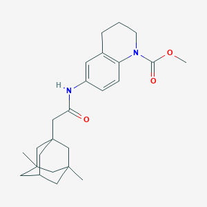 Methyl 6-[2-(3,5-dimethyladamantan-1-YL)acetamido]-1,2,3,4-tetrahydroquinoline-1-carboxylate