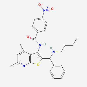 N-{2-[(butylamino)(phenyl)methyl]-4,6-dimethylthieno[2,3-b]pyridin-3-yl}-4-nitrobenzamide