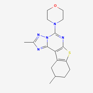 4,14-Dimethyl-7-(morpholin-4-yl)-10-thia-3,5,6,8-tetraazatetracyclo[7.7.0.0(2,6).0(11,16)]hexadeca-1(9),2,4,7,11(16)-pentaene