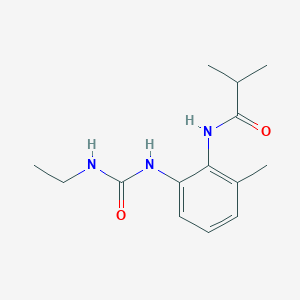 molecular formula C14H21N3O2 B11477072 N-{2-[(Ethylcarbamoyl)amino]-6-methylphenyl}-2-methylpropanamide 