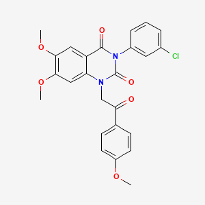 3-(3-chlorophenyl)-6,7-dimethoxy-1-[2-(4-methoxyphenyl)-2-oxoethyl]quinazoline-2,4(1H,3H)-dione