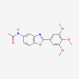 molecular formula C18H18N2O5 B11477080 N-[2-(3,4,5-trimethoxyphenyl)-1,3-benzoxazol-5-yl]acetamide 