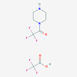 molecular formula C₈H₉F₆N₂O₂ B1147709 2,2,2-三氟-1-(哌嗪-1-基)乙烷-1-酮 2,2,2-三氟乙酸盐 CAS No. 1252780-72-5