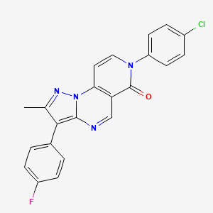 7-(4-chlorophenyl)-3-(4-fluorophenyl)-2-methylpyrazolo[1,5-a]pyrido[3,4-e]pyrimidin-6(7H)-one