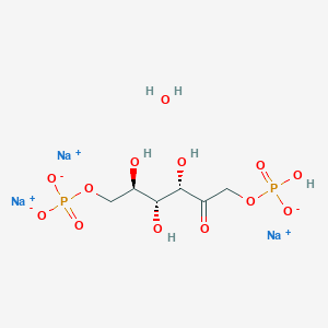 trisodium;[(2R,3R,4S)-2,3,4-trihydroxy-6-[hydroxy(oxido)phosphoryl]oxy-5-oxohexyl] phosphate;hydrate