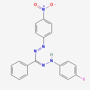 B1147712 5-(4-Iodophenyl)-1-(4-nitrophenyl)-3-phenylformazan CAS No. 136196-46-8