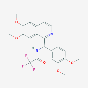 N-[(6,7-dimethoxyisoquinolin-1-yl)(3,4-dimethoxyphenyl)methyl]-2,2,2-trifluoroacetamide