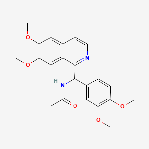 N-[(6,7-dimethoxyisoquinolin-1-yl)(3,4-dimethoxyphenyl)methyl]propanamide