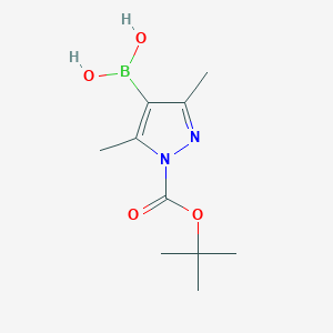 B1147718 (1-(tert-Butoxycarbonyl)-3,5-dimethyl-1H-pyrazol-4-yl)boronic acid CAS No. 947533-31-5