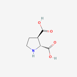 molecular formula C6H9NO4 B1147719 (2R,3R)-Pyrrolidine-2,3-dicarboxylic acid CAS No. 131669-74-4