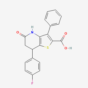 7-(4-Fluorophenyl)-5-oxo-3-phenyl-4,5,6,7-tetrahydrothieno[3,2-b]pyridine-2-carboxylic acid