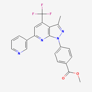 methyl 4-[3-methyl-6-(pyridin-3-yl)-4-(trifluoromethyl)-1H-pyrazolo[3,4-b]pyridin-1-yl]benzoate