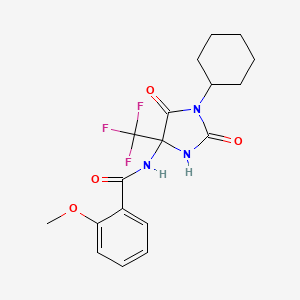 N-[1-cyclohexyl-2,5-dioxo-4-(trifluoromethyl)imidazolidin-4-yl]-2-methoxybenzamide