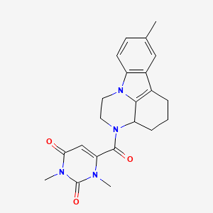 1,3-dimethyl-6-[(8-methyl-1,2,3a,4,5,6-hexahydro-3H-pyrazino[3,2,1-jk]carbazol-3-yl)carbonyl]pyrimidine-2,4(1H,3H)-dione