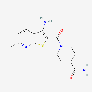 1-[(3-Amino-4,6-dimethylthieno[2,3-b]pyridin-2-yl)carbonyl]piperidine-4-carboxamide