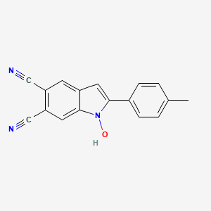 molecular formula C17H11N3O B11477297 1-hydroxy-2-(4-methylphenyl)-1H-indole-5,6-dicarbonitrile 