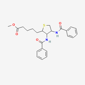 molecular formula C24H28N2O4S B11477308 Methyl 5-(3,4-dibenzamidothiolan-2-yl)pentanoate 