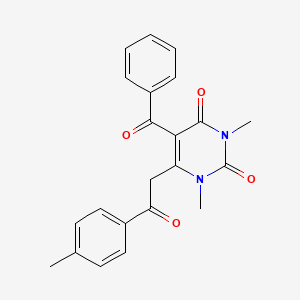 1,3-dimethyl-6-[2-(4-methylphenyl)-2-oxoethyl]-5-(phenylcarbonyl)pyrimidine-2,4(1H,3H)-dione