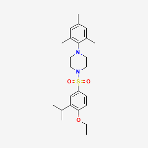 molecular formula C24H34N2O3S B11477320 1-[(4-Ethoxy-3-isopropylphenyl)sulfonyl]-4-mesitylpiperazine 