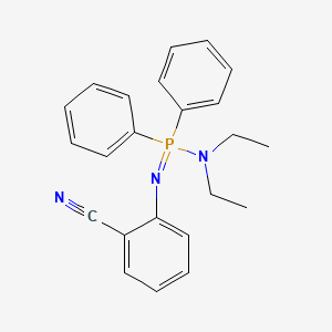 2-{[(Diethylamino)diphenyl-lambda5-phosphanylidene]amino}benzonitrile