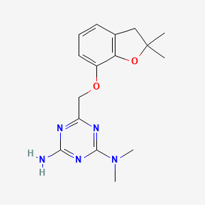 6-{[(2,2-dimethyl-2,3-dihydro-1-benzofuran-7-yl)oxy]methyl}-N,N-dimethyl-1,3,5-triazine-2,4-diamine