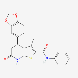 4-(1,3-benzodioxol-5-yl)-3-methyl-6-oxo-N-phenyl-4,5,6,7-tetrahydrothieno[2,3-b]pyridine-2-carboxamide