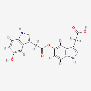molecular formula C₁₀H₄D₅NO₃ B1147737 5-Hydroxyindole-3-acetic Acid (D5) CAS No. 1219802-93-3