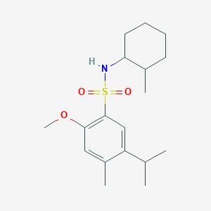 2-methoxy-4-methyl-N-(2-methylcyclohexyl)-5-(propan-2-yl)benzenesulfonamide