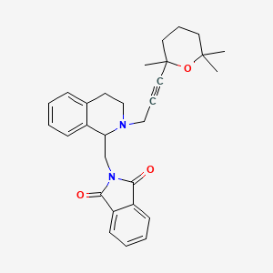 2-({2-[3-(2,6,6-trimethyltetrahydro-2H-pyran-2-yl)prop-2-yn-1-yl]-1,2,3,4-tetrahydroisoquinolin-1-yl}methyl)-1H-isoindole-1,3(2H)-dione