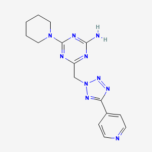 1,3,5-Triazin-2-amine, 4-(1-piperidinyl)-6-[[5-(4-pyridinyl)-2H-1,2,3,4-tetrazol-2-yl]methyl]-