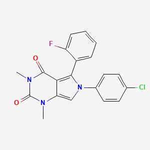 6-(4-chlorophenyl)-5-(2-fluorophenyl)-1,3-dimethyl-1H-pyrrolo[3,4-d]pyrimidine-2,4(3H,6H)-dione