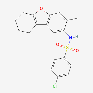 4-chloro-N-(3-methyl-6,7,8,9-tetrahydrodibenzo[b,d]furan-2-yl)benzenesulfonamide