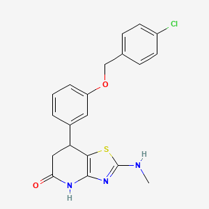 7-{3-[(4-chlorobenzyl)oxy]phenyl}-2-(methylamino)-6,7-dihydro[1,3]thiazolo[4,5-b]pyridin-5(4H)-one