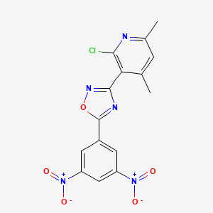 2-Chloro-3-[5-(3,5-dinitrophenyl)-1,2,4-oxadiazol-3-yl]-4,6-dimethylpyridine