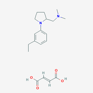 molecular formula C19H28N2O4 B114775 (-)-N,N-Dimethyl-1-(3-ethylphenyl)-2-pyrrolidinemethanamine fumarate CAS No. 142469-97-4