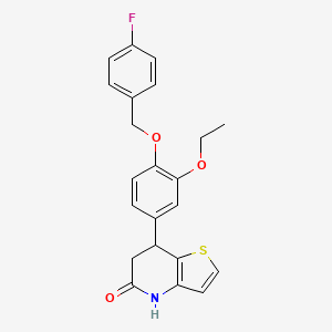 7-{3-ethoxy-4-[(4-fluorobenzyl)oxy]phenyl}-6,7-dihydrothieno[3,2-b]pyridin-5(4H)-one