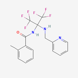 Benzamide, 2-methyl-N-[2,2,2-trifluoro-1-[(2-pyridinylmethyl)amino]-1-(trifluoromethyl)ethyl]-