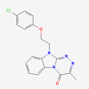 10-[2-(4-chlorophenoxy)ethyl]-3-methyl[1,2,4]triazino[4,3-a]benzimidazol-4(10H)-one