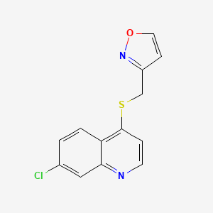 3-{[(7-Chloro-4-quinolyl)sulfanyl]methyl}isoxazole