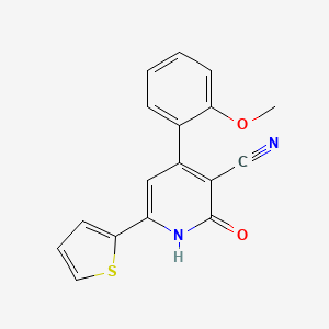 4-(2-Methoxyphenyl)-2-oxo-6-(thiophen-2-yl)-1H-pyridine-3-carbonitrile