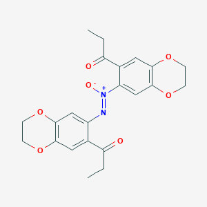 (1Z)-Bis(7-propanoyl-2,3-dihydro-1,4-benzodioxin-6-YL)diazen-1-ium-1-olate